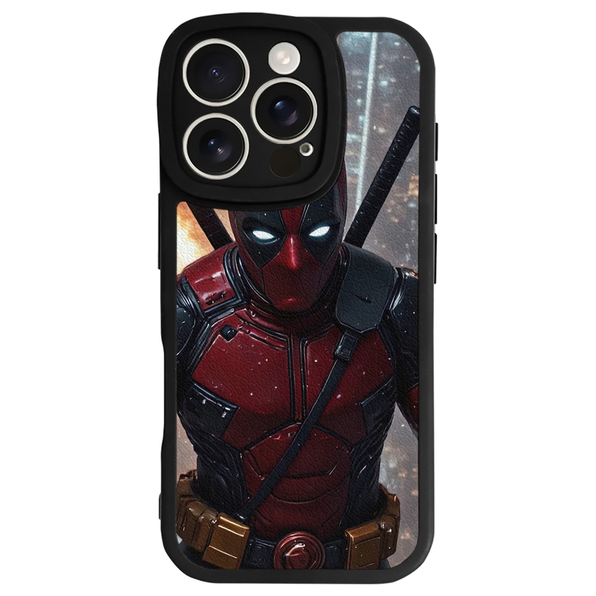（画像用） Deadpool デッドプール 【iPhone 16シリーズ対応】シリコンスマホケース（レザー調） 材質：シリコン